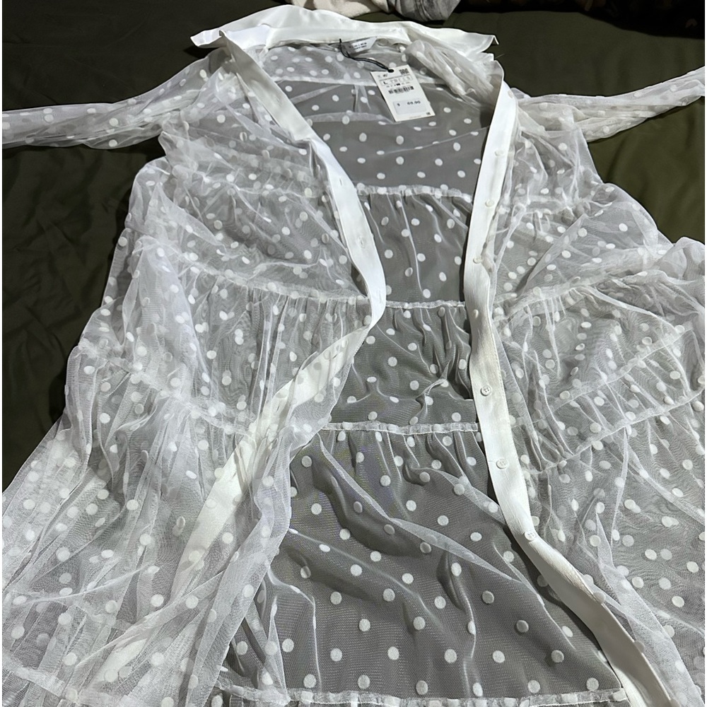 Sheer button down dress